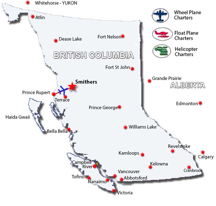 Smithers Charter Flights to USA